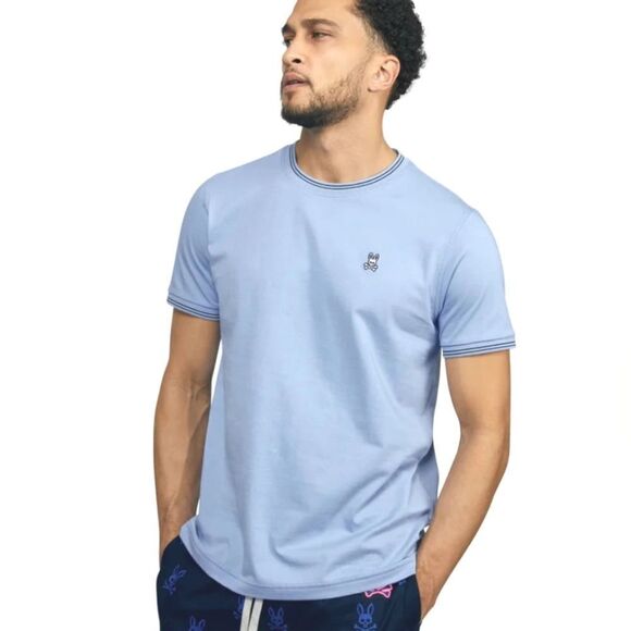 Psycho Bunny Logan Graphic Tee Mountain Sky Sz 5 - Picture 1 of 6